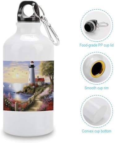 400ml Aluminum Sports Water Bottle Lighthouse Diamond Painting — photo 5
