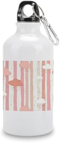 400ml Aluminum Sports Water Bottle Cloud And Rain Pattern Printed