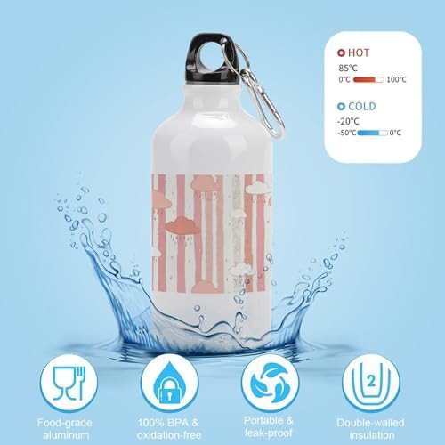 400ml Aluminum Sports Water Bottle Cloud And Rain Pattern Printed — photo 4