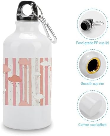 400ml Aluminum Sports Water Bottle Cloud And Rain Pattern Printed — photo 5