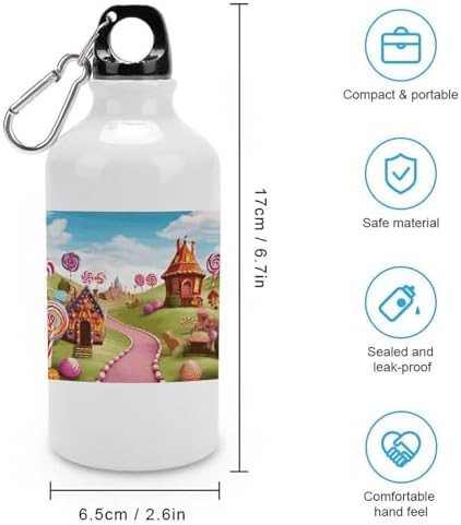 400ml Aluminum Sports Water Bottle Candy Land Printed Large — photo 2