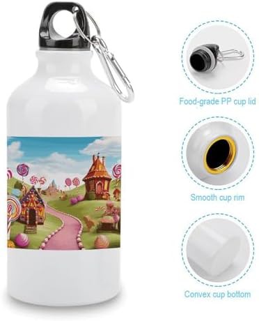 400ml Aluminum Sports Water Bottle Candy Land Printed Large — photo 5