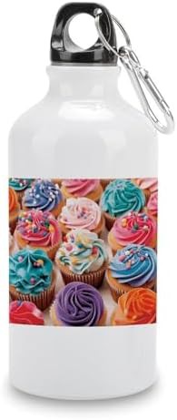 400ml Aluminum Sports Water Bottle Birthday Cupcakes Printed Large