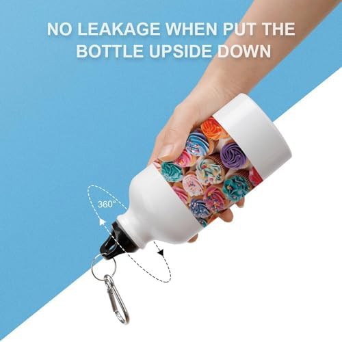 400ml Aluminum Sports Water Bottle Birthday Cupcakes Printed Large — photo 3