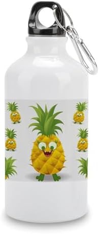 400ml Aluminum Sports Water Bottle Pineapple Printed Large Capacity