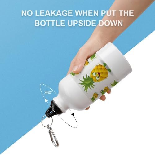 400ml Aluminum Sports Water Bottle Pineapple Printed Large Capacity — photo 3