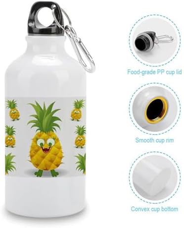 400ml Aluminum Sports Water Bottle Pineapple Printed Large Capacity — photo 5