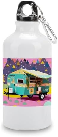 400ml Aluminum Sports Water Bottle You Make Me Happy Camper Trailer