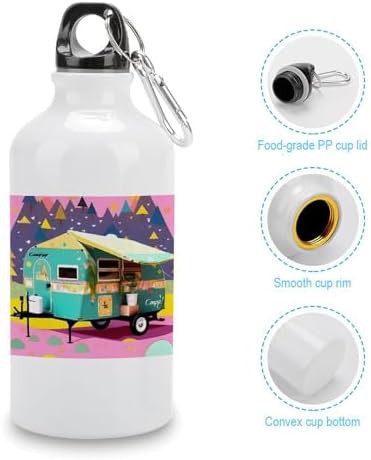 400ml Aluminum Sports Water Bottle You Make Me Happy Camper Trailer — photo 5