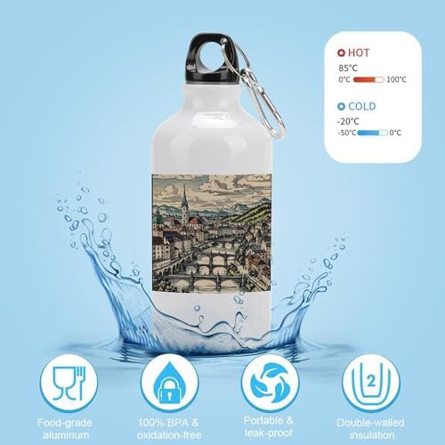 400ml Aluminum Sports Water Bottle Salzburg Region Printed Large — photo 4