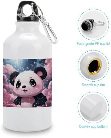 400ml Aluminum Sports Water Bottle Panda Printed Large Capacity — photo 5