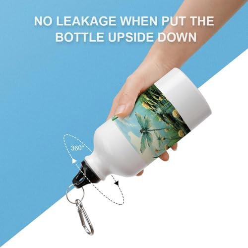 400ml Aluminum Sports Water Bottle Dragonflies in Flight Printed — photo 3