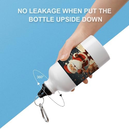 400ml Aluminum Sports Water Bottle Christmas Santa Claus Printed — photo 3