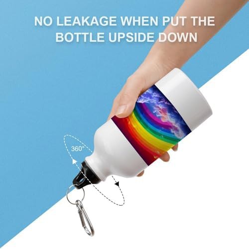 400ml Aluminum Sports Water Bottle Rainbow Printed Large Capacity — photo 3