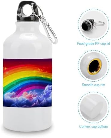 400ml Aluminum Sports Water Bottle Rainbow Printed Large Capacity — photo 5