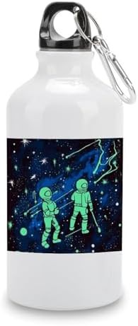 400ml Aluminum Sports Water Bottle Glow In The Dark Printed Large