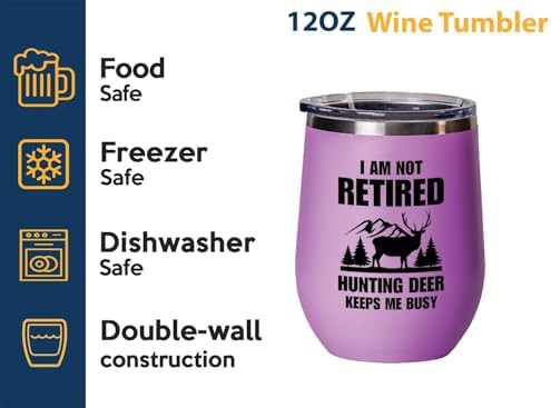 Pink deer hunting 12 oz wine tumbler — photo 3