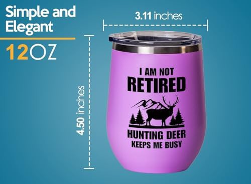 Pink deer hunting 12 oz wine tumbler — photo 5