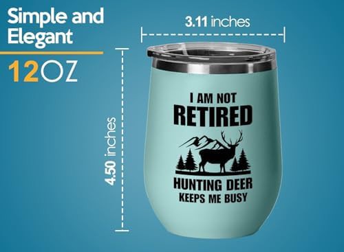 Teal deer hunting 12 oz wine tumbler — photo 5