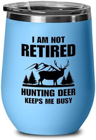 Blue deer hunting 12 oz wine tumbler