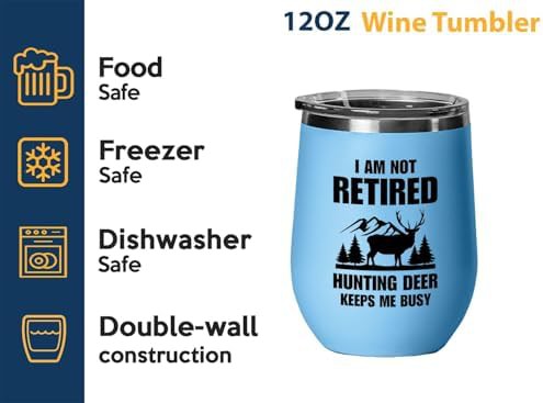 Blue deer hunting 12 oz wine tumbler — photo 3