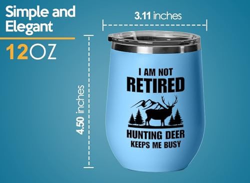 Blue deer hunting 12 oz wine tumbler — photo 5