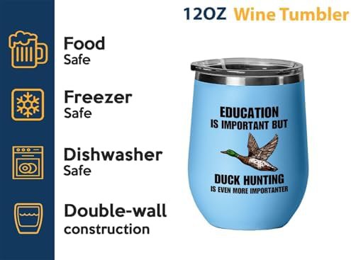 Blue duck hunting 12 oz wine tumbler — photo 3