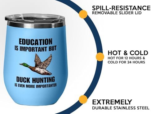 Blue duck hunting 12 oz wine tumbler — photo 4
