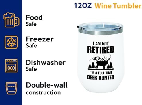 Full time white deer wine tumbler — photo 3