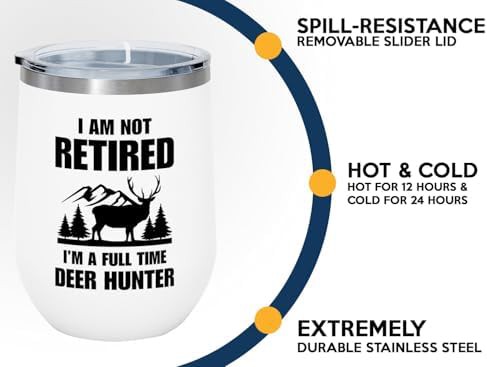 Full time white deer wine tumbler — photo 4