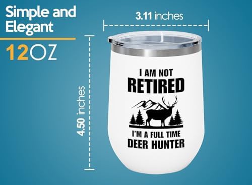 Full time white deer wine tumbler — photo 5