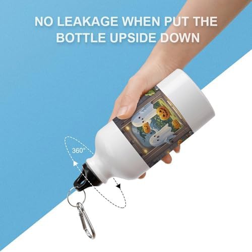 400ml Aluminum Sports Water Bottle Cute Ghost Printed Large — photo 3