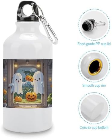 400ml Aluminum Sports Water Bottle Cute Ghost Printed Large — photo 5
