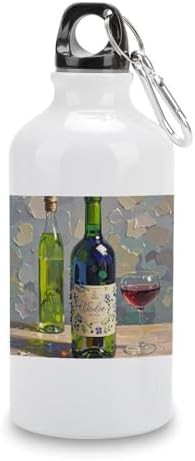 400ml Aluminum Sports Water Bottle Wine Bottles Art Printed Large