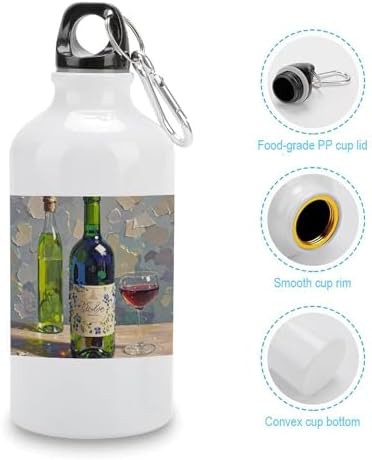 400ml Aluminum Sports Water Bottle Wine Bottles Art Printed Large — photo 5