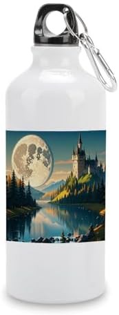 600ml Aluminum Sports Water Bottle Riverside Lakes And The Moon
