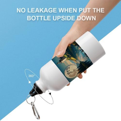 600ml Aluminum Sports Water Bottle Riverside Lakes And The Moon — photo 3