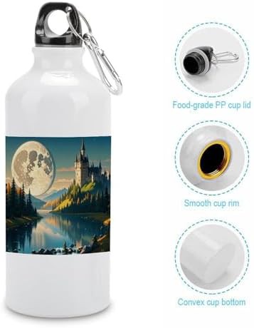 600ml Aluminum Sports Water Bottle Riverside Lakes And The Moon — photo 5