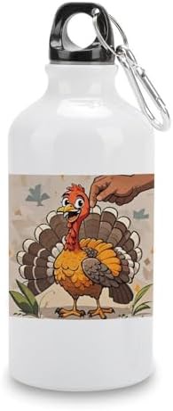 400ml Aluminum Sports Water Bottle Don't Scratch The Turkey Printed
