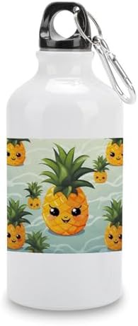 400ml Aluminum Sports Water Bottle Cute Pineapple Printed Large