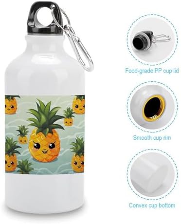 400ml Aluminum Sports Water Bottle Cute Pineapple Printed Large — photo 5