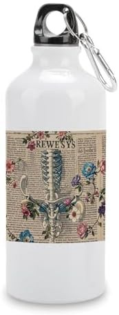 600ml Aluminum Sports Water Bottle Human Anatomy Printed Large