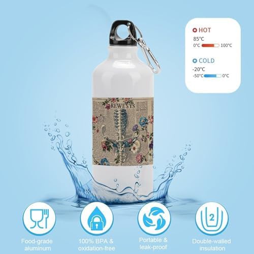 600ml Aluminum Sports Water Bottle Human Anatomy Printed Large — photo 4