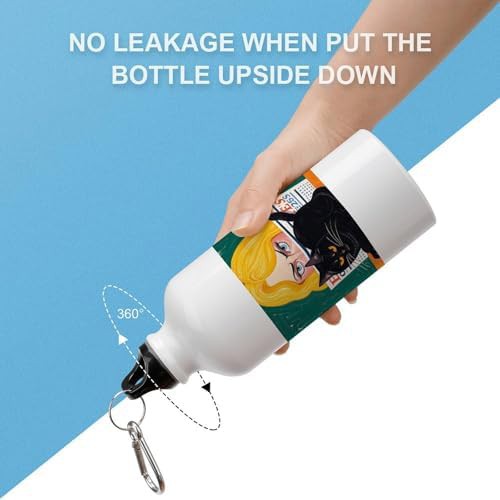 600ml Aluminum Sports Water Bottle Scary Woman Printed Large — photo 3