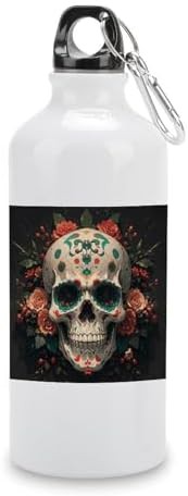 600ml Aluminum Sports Water Bottle Amazing Skull And Bones Printed