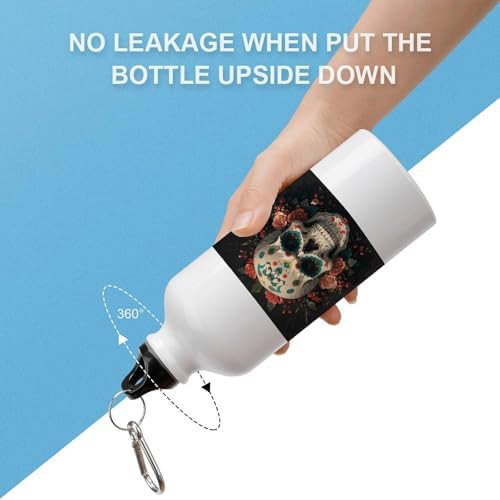 600ml Aluminum Sports Water Bottle Amazing Skull And Bones Printed — photo 3