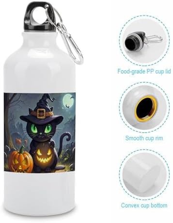 Aluminum travel tumbler with Halloween cat print — photo 5
