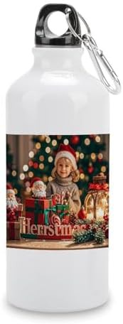 600ml Aluminum Sports Water Bottle Christmas Reunion Moment Printed