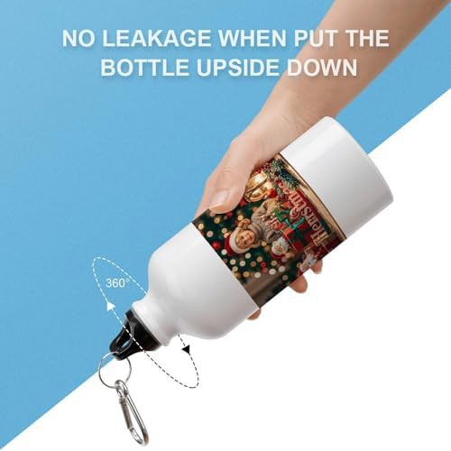 600ml Aluminum Sports Water Bottle Christmas Reunion Moment Printed — photo 3