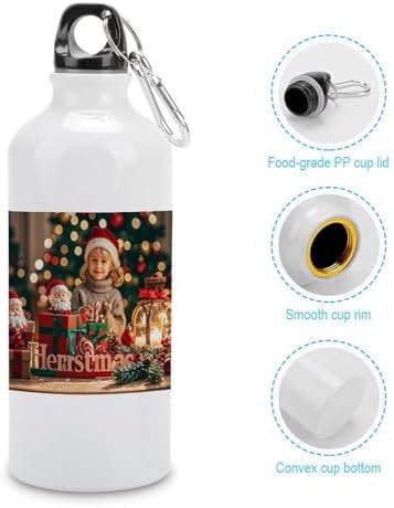 600ml Aluminum Sports Water Bottle Christmas Reunion Moment Printed — photo 5